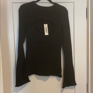 COPY - Size L I L'AGENCE Pasha Ribbed Cutout Sweater